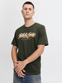 Koszulki męskie - Jack & Jones Koszulka "Urban" w kolorze khaki - miniaturka - grafika 1
