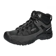Buty trekkingowe męskie - KEEN Męskie buty trekkingowe Targhee 3 Mid, Potrójny czarny, 46 EU - miniaturka - grafika 1