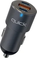 Ładowarki samochodowe - Quick QC-420 Car Charger with USB / 2x USB-C 60W - miniaturka - grafika 1