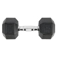 Hantle i ciężarki - HMS, Hantla gumowana sześciokątna HEX PRO 10kg - miniaturka - grafika 1