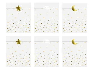 PartyDeco Torebki na słodycze "Little Star", mix, 6 szt TNSP9 - Gadżety na imprezę - miniaturka - grafika 1