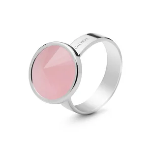Srebrny pierścionek z kwarcem, srebro 925 : Kamienie naturalne - kolor - kwarc różowy, ROZMIAR PIERŚCIONKA - 11 |UK:L | Φ16,00 MM, Srebro - kolor po.. - Pierścionki - miniaturka - grafika 1