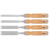 Dłuta - Dłuta stolarskie 6,12,18,24mm uchwyt drewniany NEO 37-800 - miniaturka - grafika 1