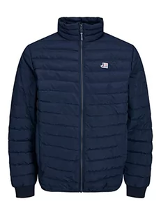 JACK & JONES Męska kurtka pikowana Jcologan Puffer Collar, granatowy blezer, L - Kurtki męskie - miniaturka - grafika 1