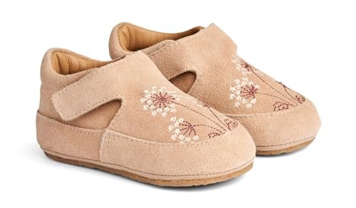 Wheat Buty dziecięce, kapcie Pixi dla małych dzieci, uniseks, dla chłopców i dziewczynek, 100% zamszowa, oddychająca, 2031 Rose Dawn, 19 EU
