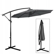 Parasole ogrodowe - PARASOL OGRODOWY DUŻY SOLIDNY SKŁADANY 3 M Z WYSIĘGNIKIEM REGULACJA XXXL - miniaturka - grafika 1