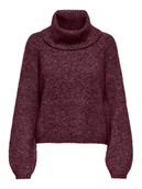 Swetry damskie - ONLY Golf Gila 15358571 Fioletowy Regular Fit - miniaturka - grafika 1