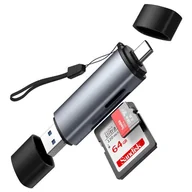Kable - Adapter czytnik kart pamięci SD microSD SDHC TF USB 3.0 USB-C OTG Plug&Play - miniaturka - grafika 1