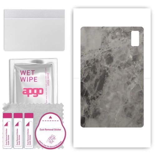 folia naklejka skórka strukturalna na TYŁ do HTC A101 - Marmur Czarny - apgo SKINS