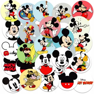 NAKLEJKI NA ZESZYT NALEPKA Z POSTACIAMI KÓŁKO MYSZKA MIKI MICKEY WZORY 23EL - Szkolne artykuły papiernicze - miniaturka - grafika 1