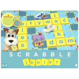 Mattel Scrabble Junior Y9735 - Gry planszowe - miniaturka - grafika 1