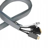 Inne akcesoria audio-wideo - Organier LogiLink elastyczny 1.0m x 30 mm szary - miniaturka - grafika 1