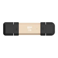 Dyski SSD - silicon power ds72 1tb usb-a usb-c 1050/850 mb/s złoty SP001TBUC3S72VPG - miniaturka - grafika 1