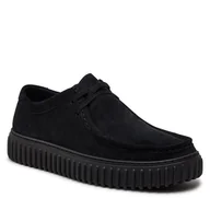 Półbuty męskie - Półbuty Clarks Torhill Lo 26172019 Black Sde - miniaturka - grafika 1