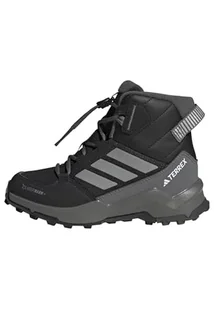 adidas Uniseks - dzieci Terrex AX4R Mid CLIMAWARM+ Hiking Shoes Kids, core black/matte silver/grey six, 29 EU - Buty dla chłopców - miniaturka - grafika 1