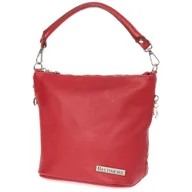 Torebki damskie - Czerwona Damska Torebka Listonoszka Skórzana Włoska Skóra Beltimore T75 Czerwony - miniaturka - grafika 1