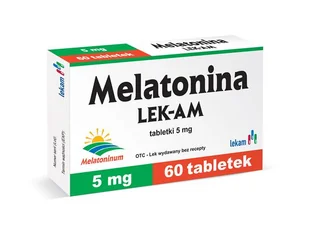 Lekam Melatonina LEK-AM 5mg, 60tabl. - Układ nerwowy - miniaturka - grafika 1