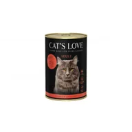 Mokra karma dla kotów - Cats Love Rind Pur - wołowina z olejem z krokosza i mniszkiem lekarskim 400 g - miniaturka - grafika 1