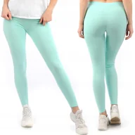 Legginsy - Legginsy damskie długie Polskie Getry Bawełniane Miętowe 5XL - miniaturka - grafika 1
