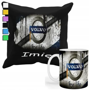 ZESTAW KUBEK + PODUSZKA Z POSZEWKĄ- PREZENT DLA FANA MOTO VOLVO+ IMIĘ - Gadżety dla niej i dla niego - miniaturka - grafika 1