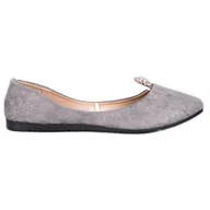 Baleriny - Szare Baleriny Z Ozdobą VINCEZA - Vinceza - miniaturka - grafika 1