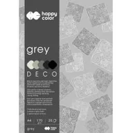 Szkolne artykuły papiernicze - Happy Color Blok Deco Grey - miniaturka - grafika 1