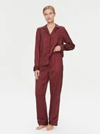 Piżamy damskie - Tommy Hilfiger Piżama UW0UW04830 Bordowy Relaxed Fit - miniaturka - grafika 1