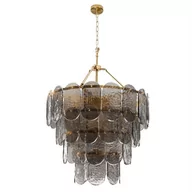 Lampy stojące - Lampa Ze Szklanymi Zawieszkami Dakota Rd67X100X150 Złota + Dymione Szkło - miniaturka - grafika 1