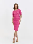 Spódnice - Szydełkowa spódnica w kolorze różowym - miniaturka - grafika 1