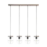 Lampy sufitowe - Britop Industrialna LAMPA wisząca NETUNO 1871759457 druciana OPRAWA vinatge ZWIS metalowy drewno srebrny - miniaturka - grafika 1