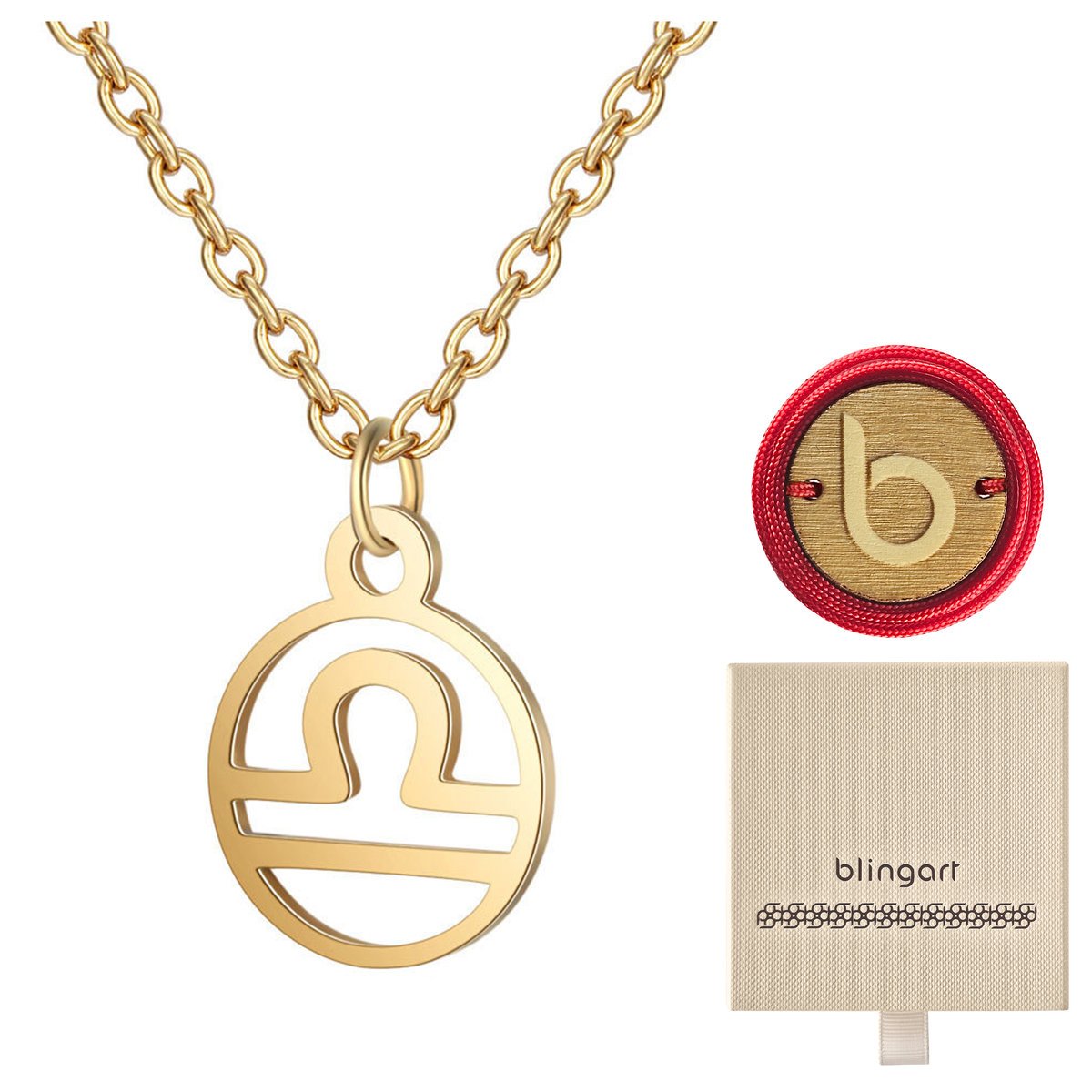 Łańcuszek Celebrytka WAGA pozłacana damska