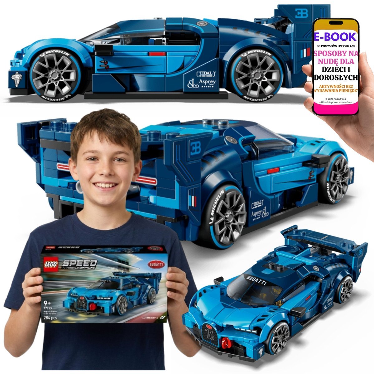 LEGO SPEED CHAMPIONS BUGATTI 77253 Prezent Dla Fana Motoryzacji Gran Turismo + E-BOOK-3