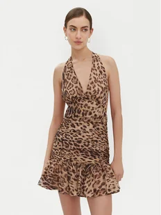 BARDOT Sukienka koktajlowa 59705DB Brązowy Regular Fit - Sukienki - miniaturka - grafika 1