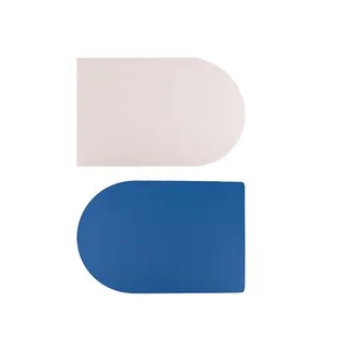 Mata stołowa ekoskóra dwustronna 45 x 30 cm niebieska/ecru - Obrusy i serwetki - miniaturka - grafika 1