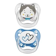 Smoczki uspokajające - Dr Browns Smoczek ortodontyczny PreVent Motyl 6-12m kolekcja zwierzęta niebieski 2pak - Dr.Browns - miniaturka - grafika 1