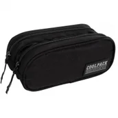 Piórniki - Patio Piórnik saszetka podwójna Coolpack Clever ARMY BLACK - miniaturka - grafika 1