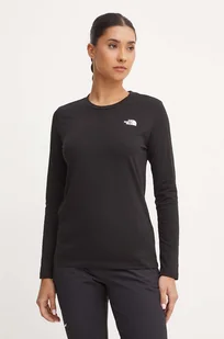 The North Face longsleeve L/S Simple Dome Tee damski kolor czarny NF0A87QPJK31 - Bluzki damskie - miniaturka - grafika 1