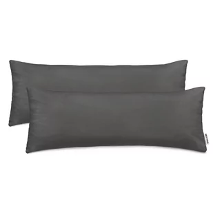 Poszewka bawełniana DECOKING Amber, ciemnoszary, 40x145 cm, 2 szt. - Poszewki na poduszki - miniaturka - grafika 1