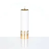 Dewocjonalia - Świeca na wkład olejowy biała bez regulacji 22 cm - miniaturka - grafika 1