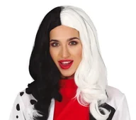 Dodatki do strojów karnawałowych - Peruka Czarno-Biała - miniaturka - grafika 1