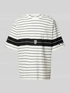 Koszulki męskie - T-shirt o kroju oversized z wyhaftowanym logo - miniaturka - grafika 1