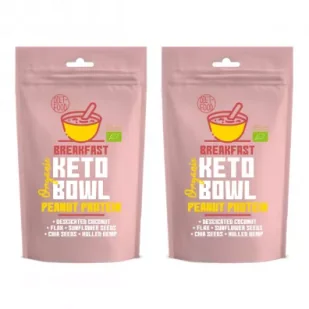 Diet-Food Alternatywa owsianki keto bowl o smaku orzeszków ziemnych Zestaw 2 x 200 g Bio - Płatki śniadaniowe i musli - miniaturka - grafika 1