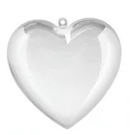 Decoupage - Serce Bombka Akryl Serca Akrylowe Bombki 6 Cm - miniaturka - grafika 1