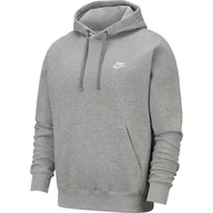 Bluzy sportowe męskie - Bluza męska Nike NSW Club Hoodie jasnoszara BV2654 063 - miniaturka - grafika 1