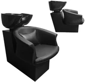 Myjki fryzjerskie - Myjnia myjka fryzjerska barberska do salonu fryzjerskiego barberskiego Rimini ruchoma ceramiczna misa armatura bateria słuchawka - miniaturka - grafika 1