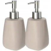 Akcesoria łazienkowe - Dozownik na mydło w płynie Palmi 400 ml 2 szt. - miniaturka - grafika 1