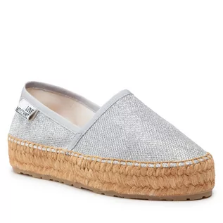 Espadryle damskie - Love Moschino Espadryle JA10063G1EIP0902 Glitter Argento - grafika 1