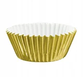 Formy do ciast - Papilotki Foremki Do Babeczek Złote 5X3Cm 100 Szt - miniaturka - grafika 1