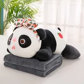 Koce i narzuty dla dzieci - PiekneSny PODUSIO KOCYK 2w1 PANDA - miniaturka - grafika 1