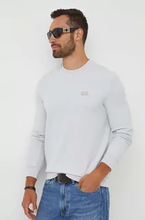 Bluzy męskie - Guess bluza męska kolor szary z aplikacją - grafika 1